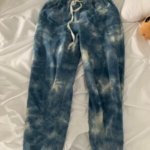 Blue Tie-Dye Kids Sweatpants
